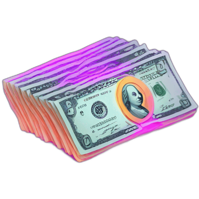 Neon money  emoji