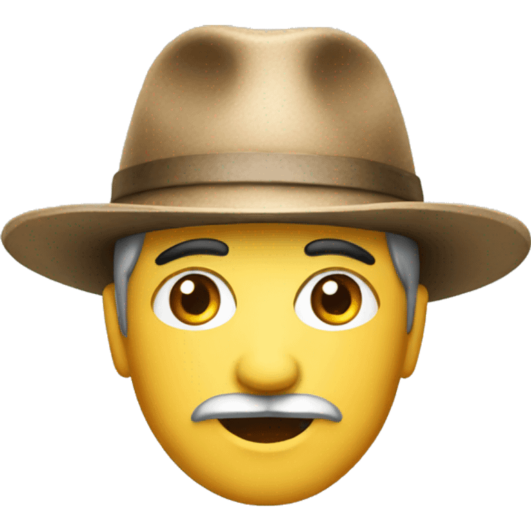 male portrait with german hat emoji