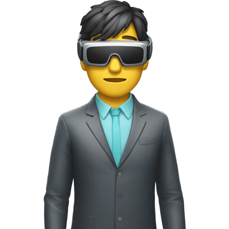 persona con gafas de realidad virtual emoji