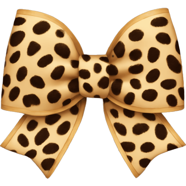 Leopard print bow  emoji