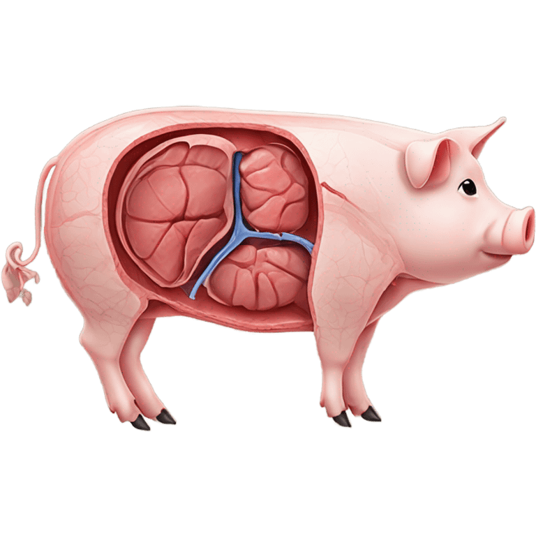 Cross section of a pig  emoji