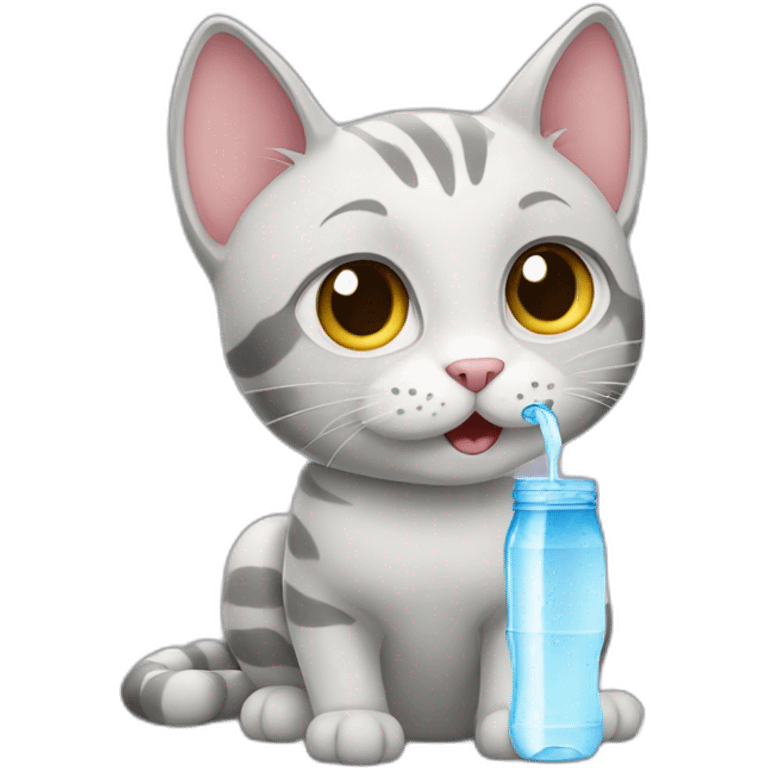 cat drink water emoji