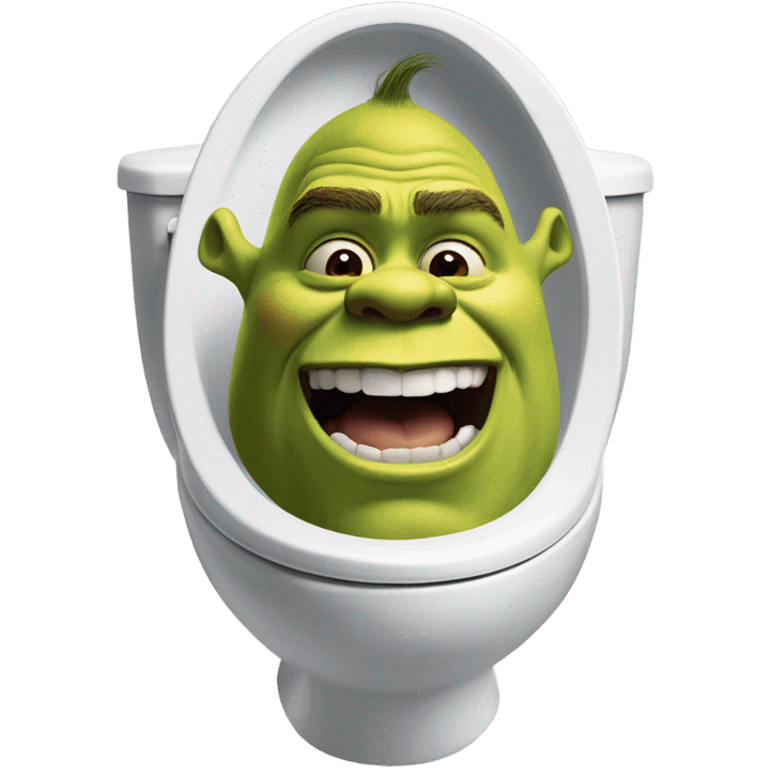 Shrek’s head poking out of a toilet bowl  emoji