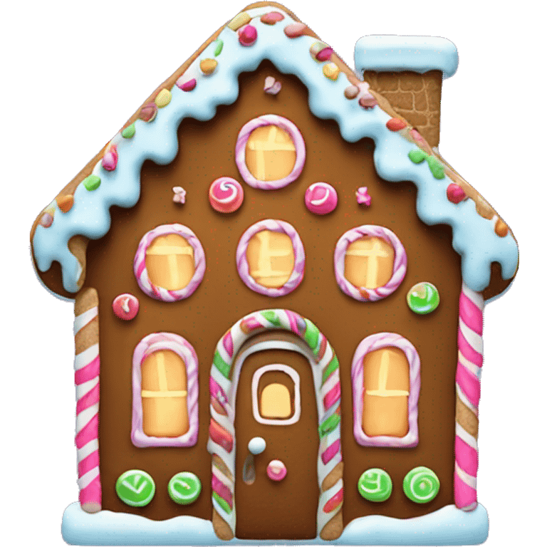 neon gingerbread house  emoji