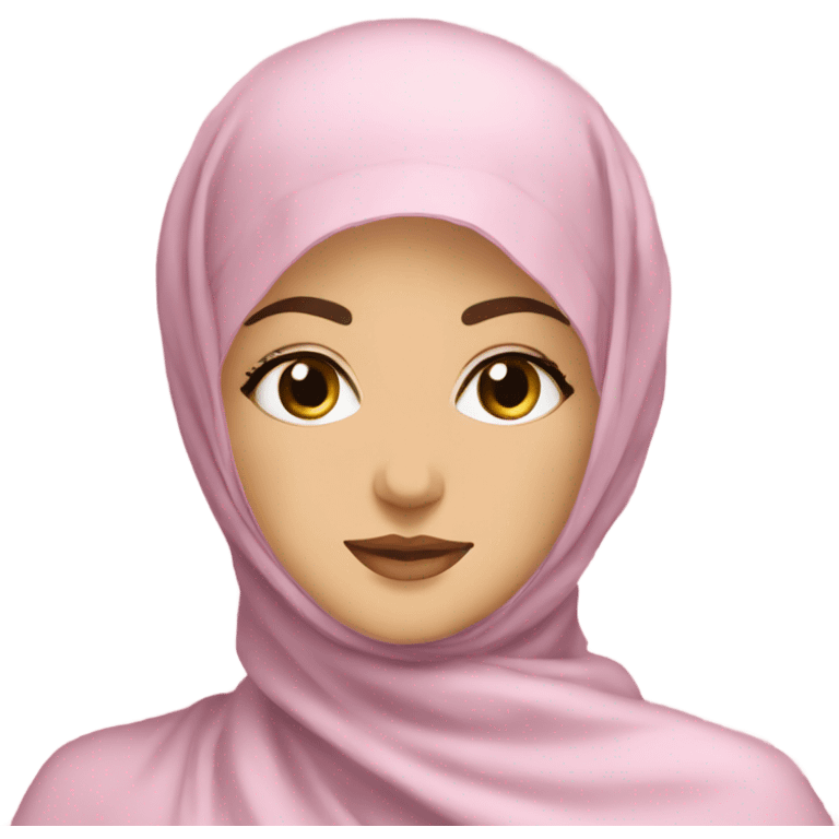 Pink flower patterned hijab emoji