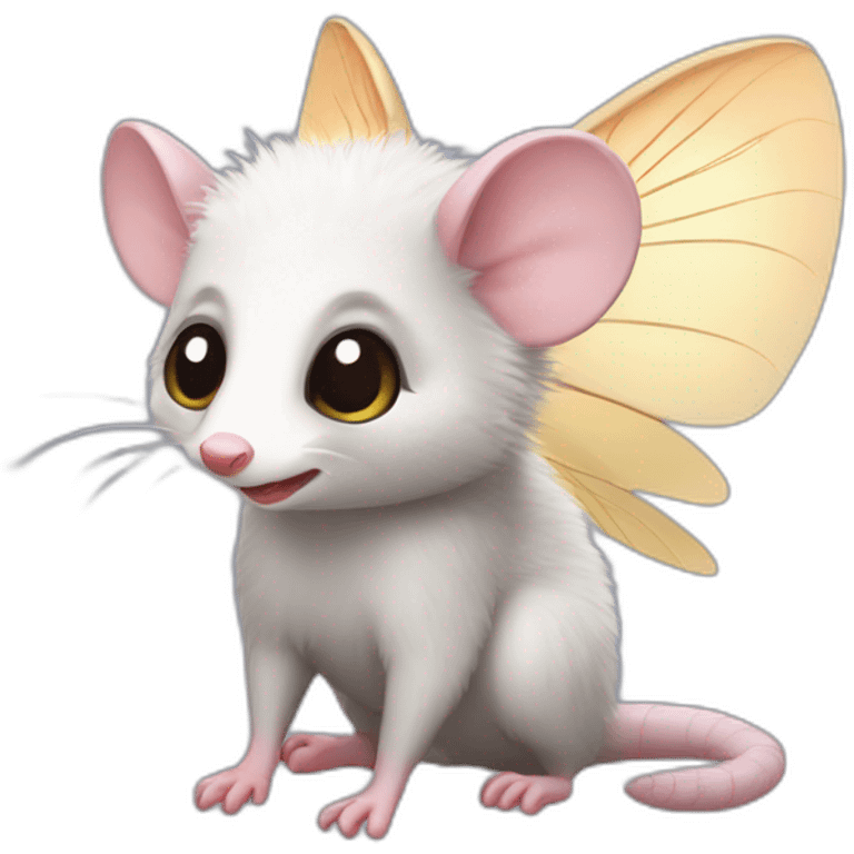 Opossum with fairy wings  emoji