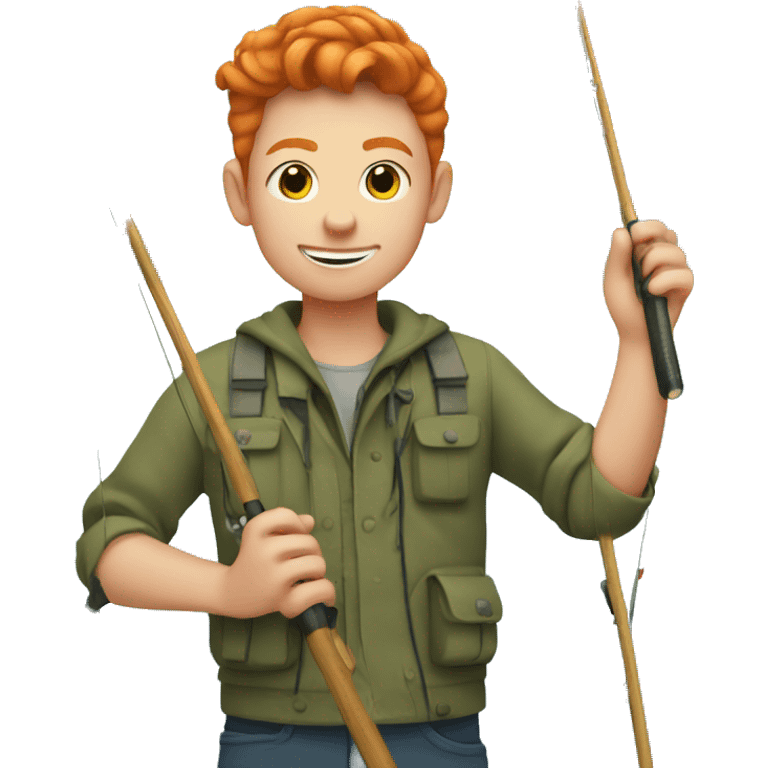 ginger teen fishing emoji