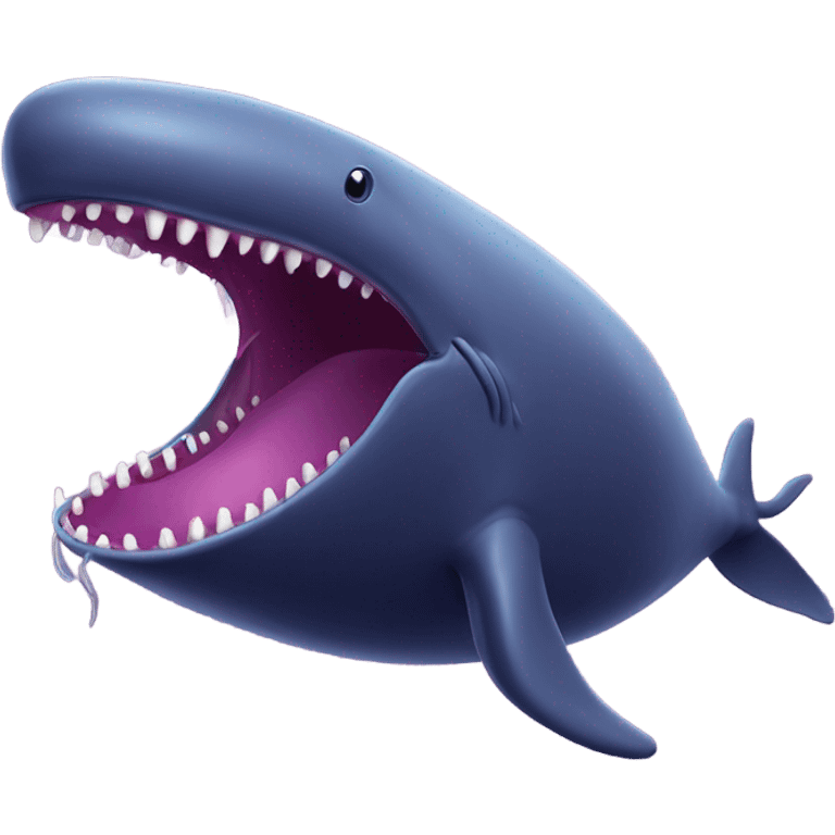 purple sperm whale with open mouth emoji