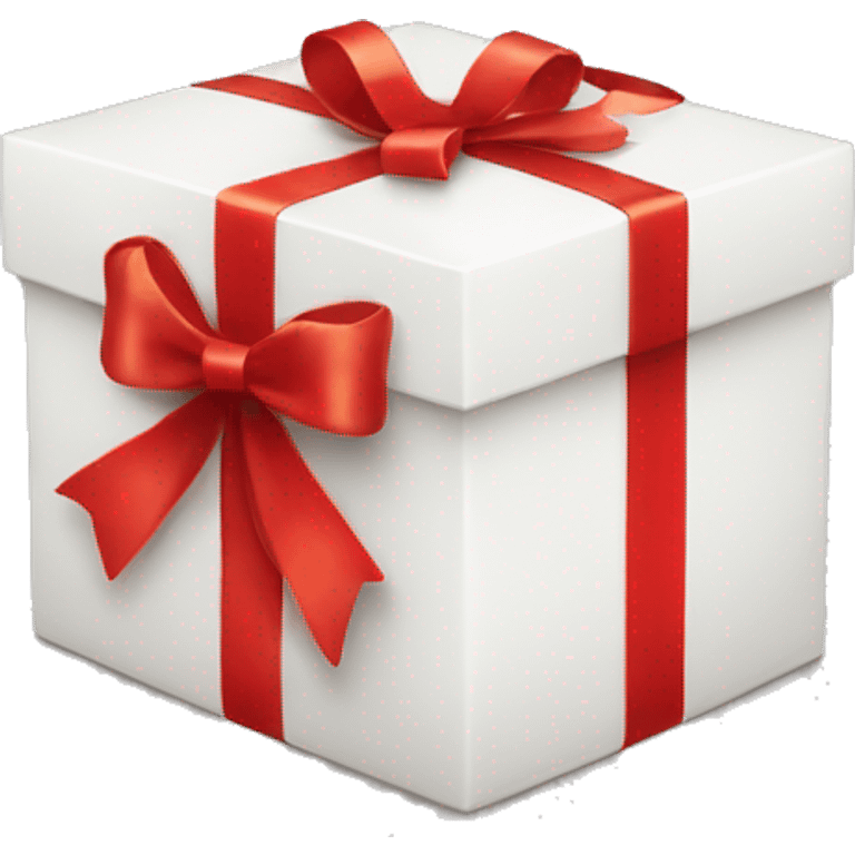 present - white box and red ribbon emoji