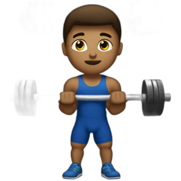 Weightlifter with a barebell emoji