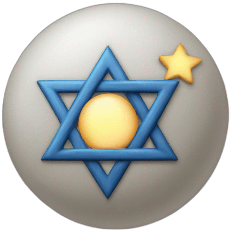 moon with star of david emoji