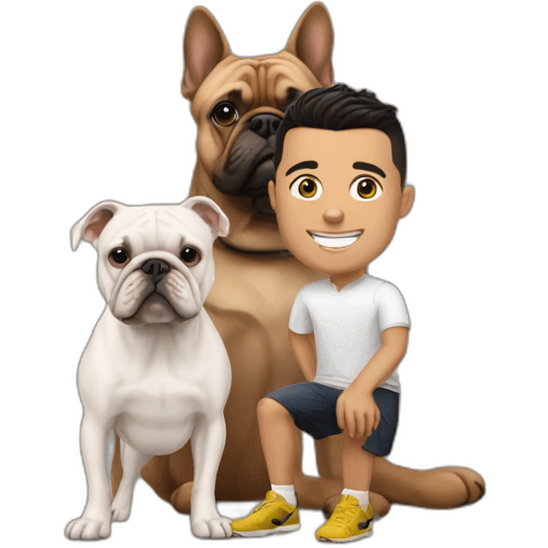 Ronaldo avec un bouledogue  emoji