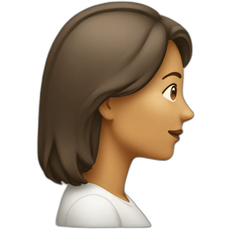 female profile in profile with a hump in the nose emoji