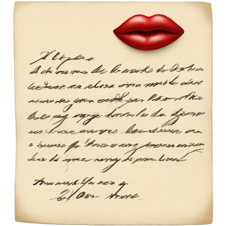 love letter with kiss emoji