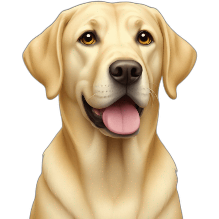 A yellow Labrador emoji