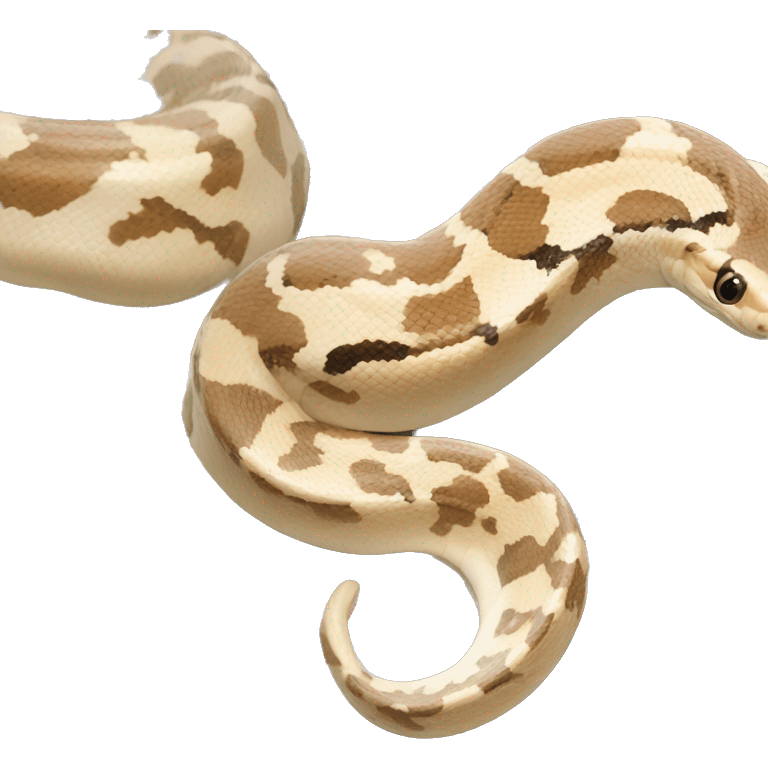 Cream and light brown ball python emoji