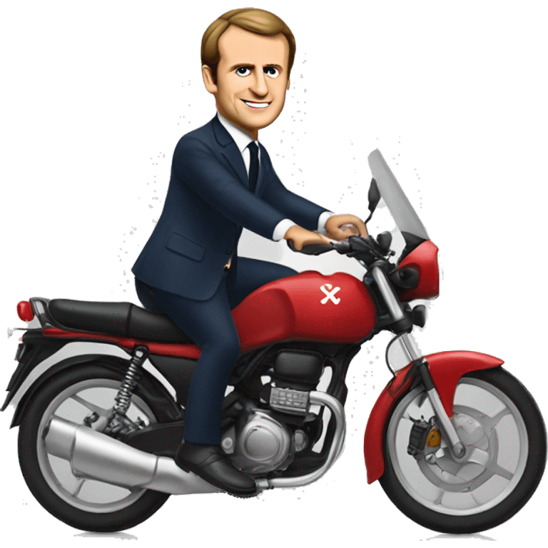 Macron on the bike emoji