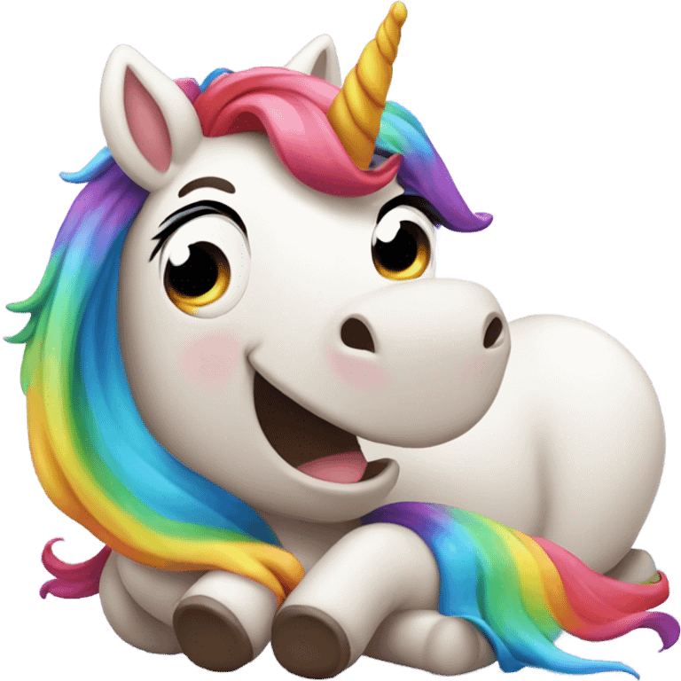 Poo riding unicorn emoji