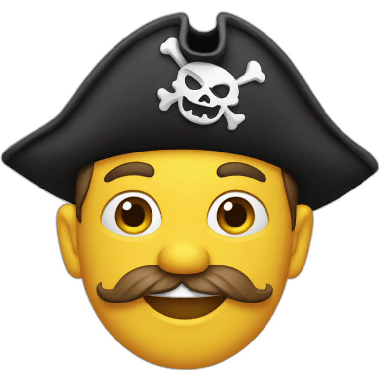 a happy pirate head emoji