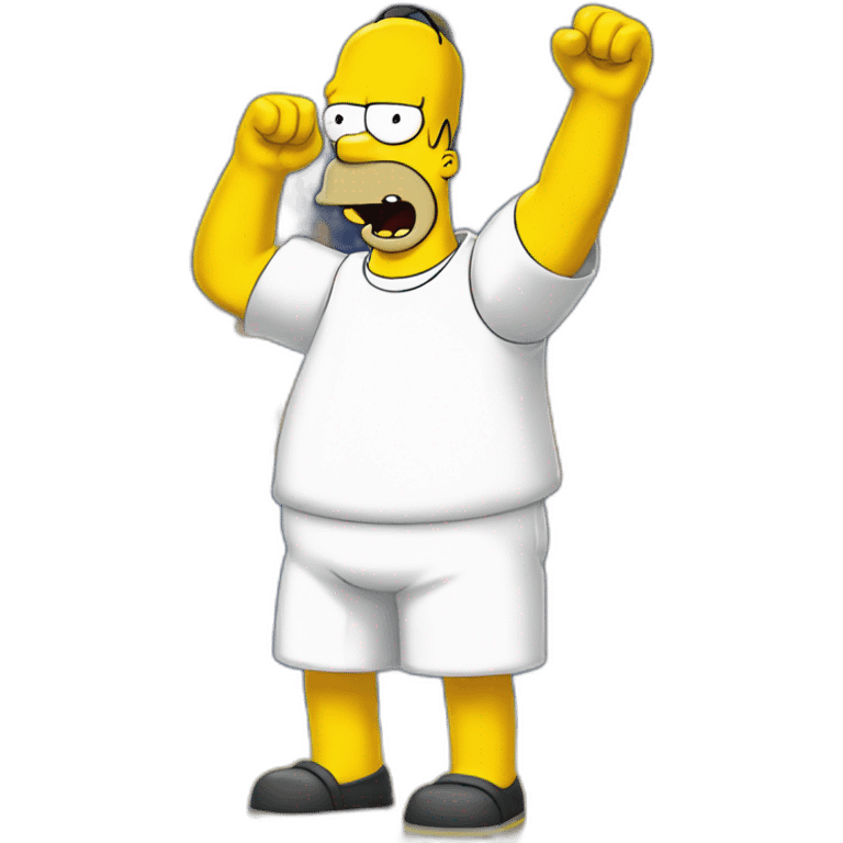 Homer Simpson qui fait du handball  emoji