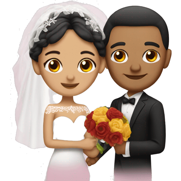 Mexican couple getting married  emoji