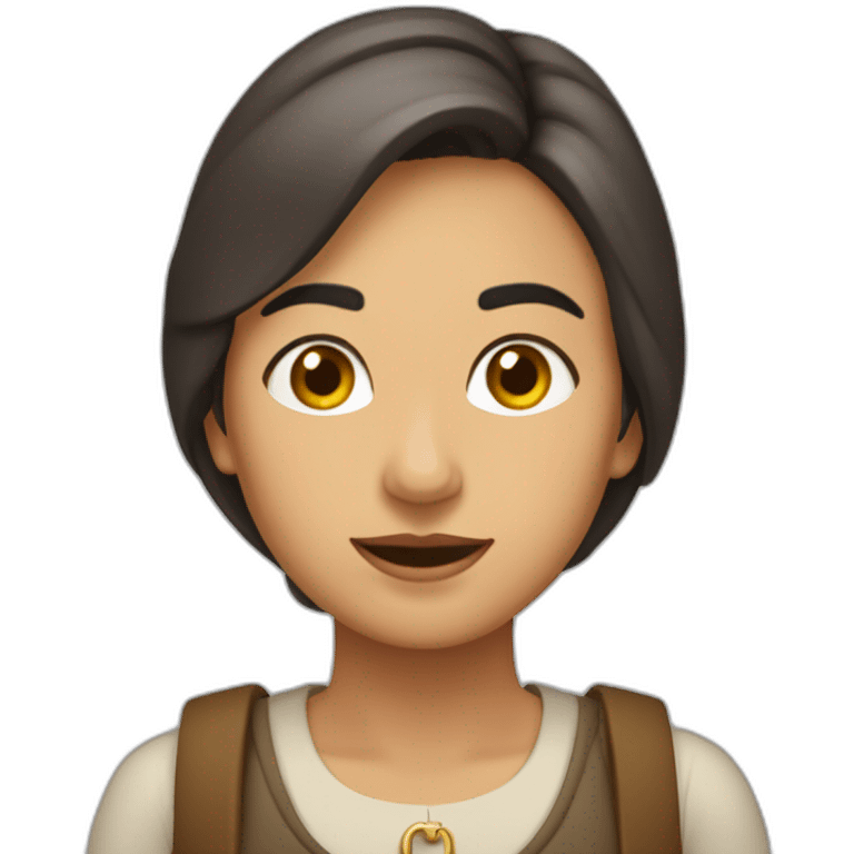 mujer castaña alta gruesa morena emoji