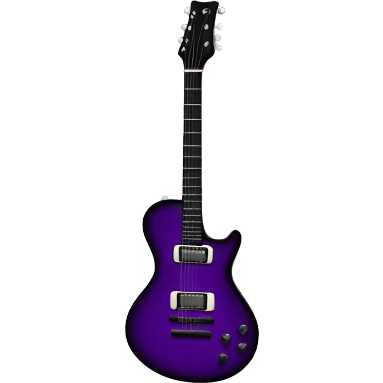 Black and dark purple guitar emoji