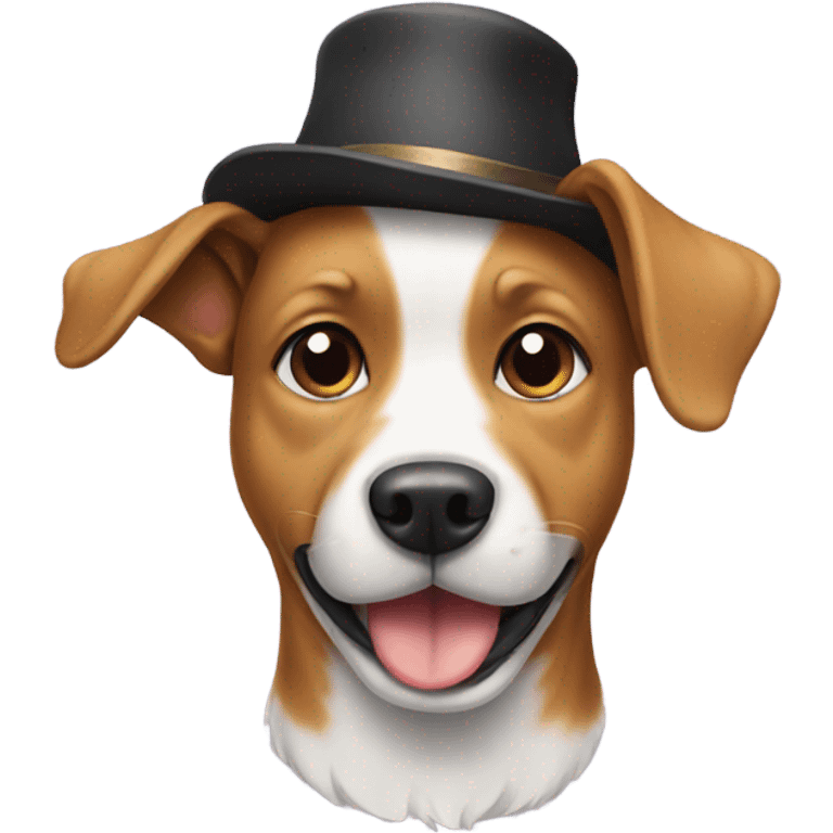 Dog wearing a hat emoji