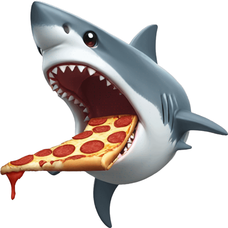 shark eating pizza emoji