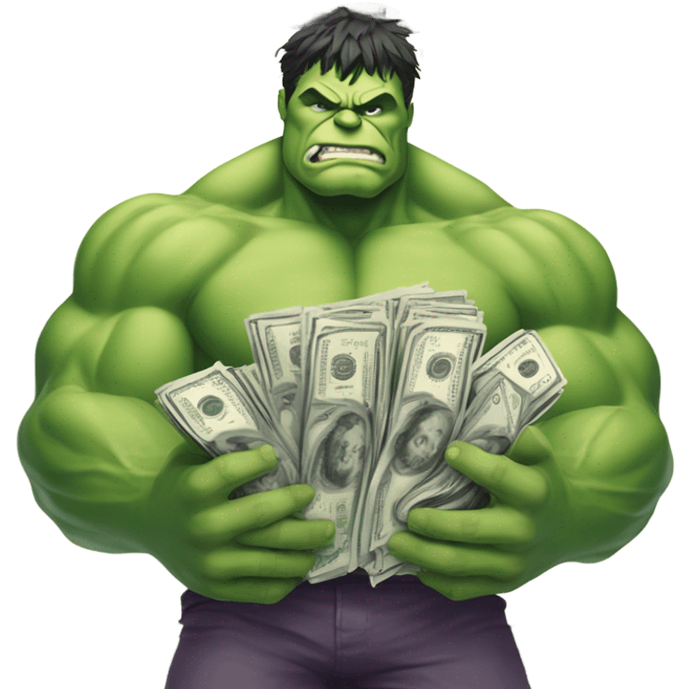 Hulk offering money emoji