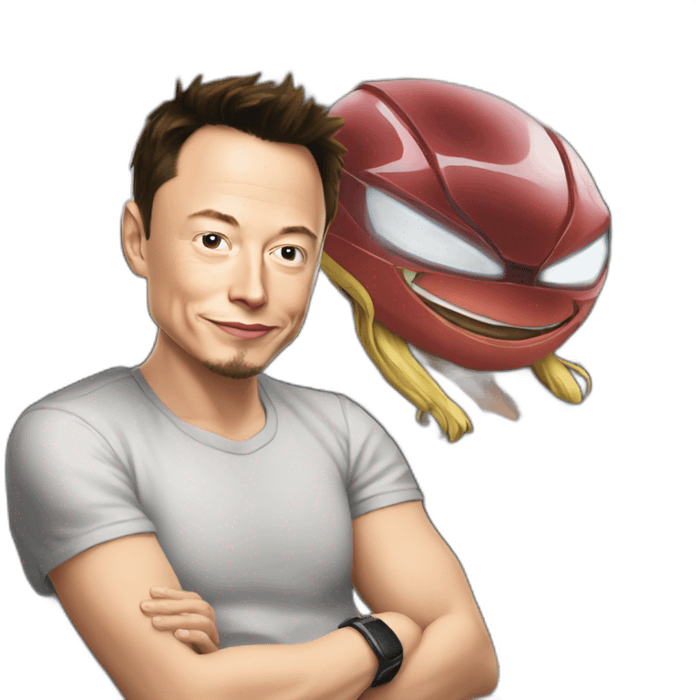 elon musk habiller en luffy emoji