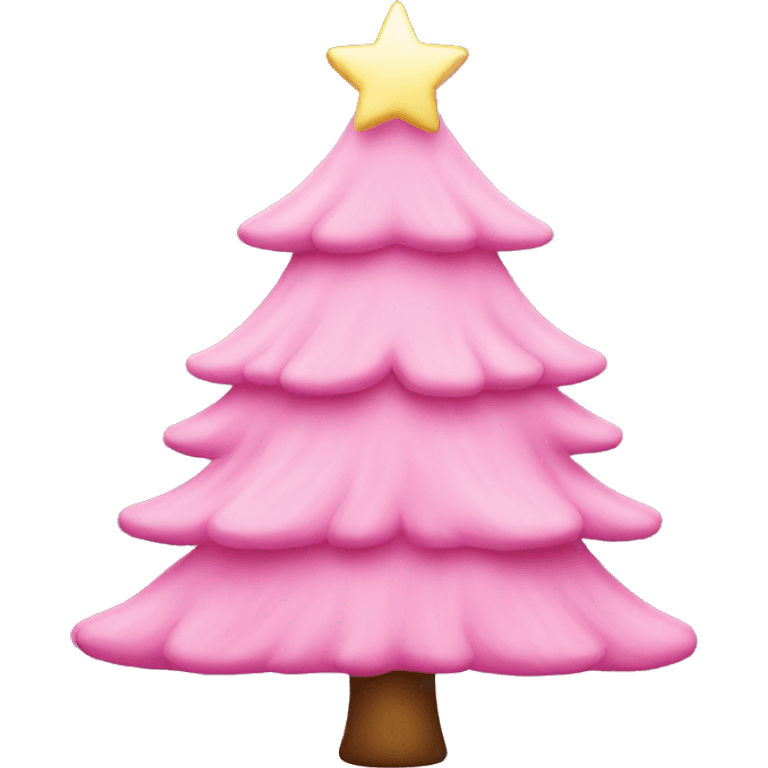 Christmas tree made of pink cats emoji