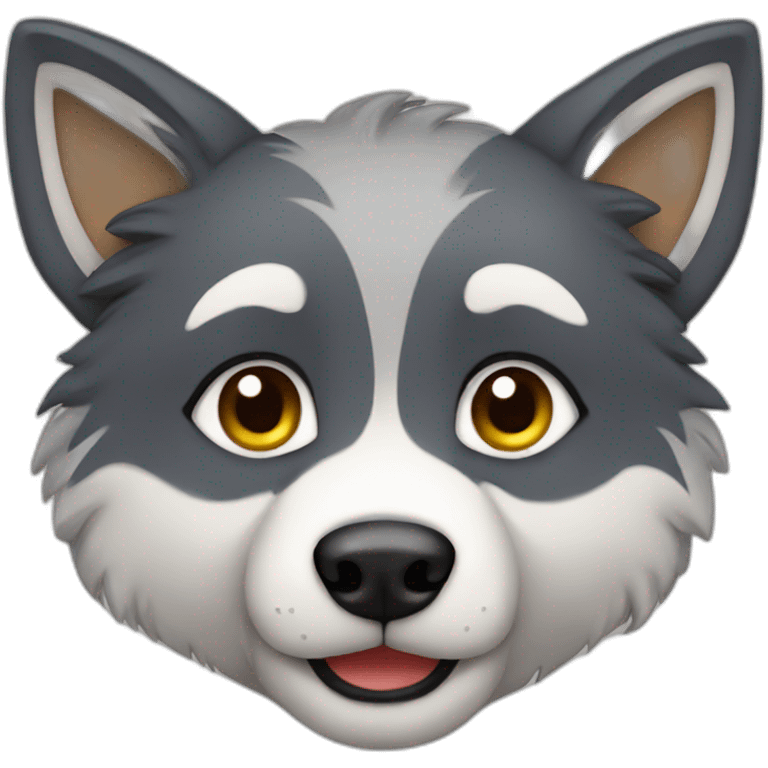 Cute wolf  emoji