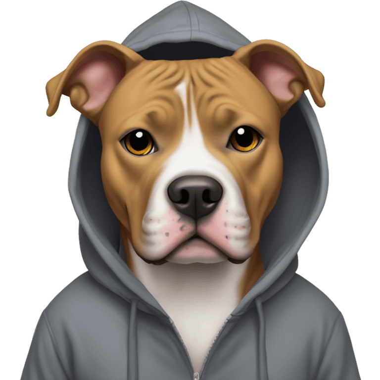 American staffordshire terrier in the hoodie  emoji