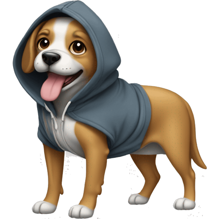 Dog waring a hoodie  emoji