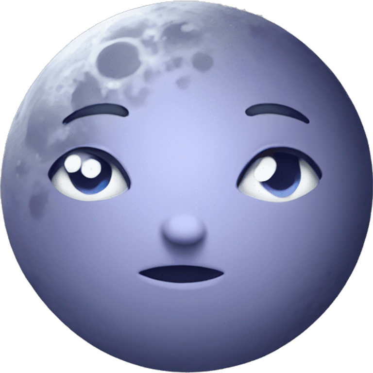 Moon astrology symbol with cute face emoji