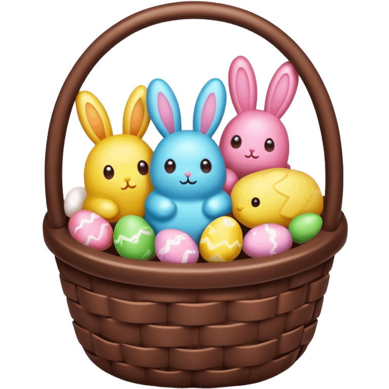  peeps marshmallow easter candy basket kawaii chocolate bunny jelly bean eggs emoji