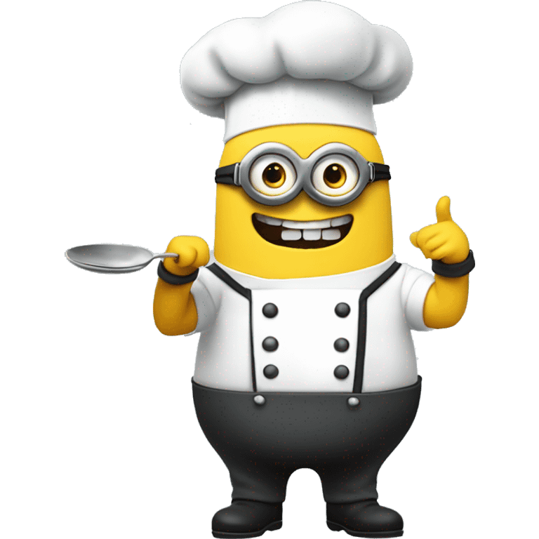 Despicable 4 character mega minion chef cooking up a storm emoji