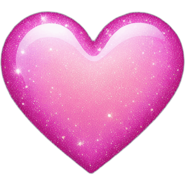 Sparkly pink heart emoji