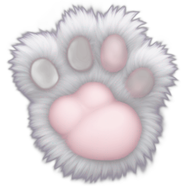 fluffy cat paw emoji