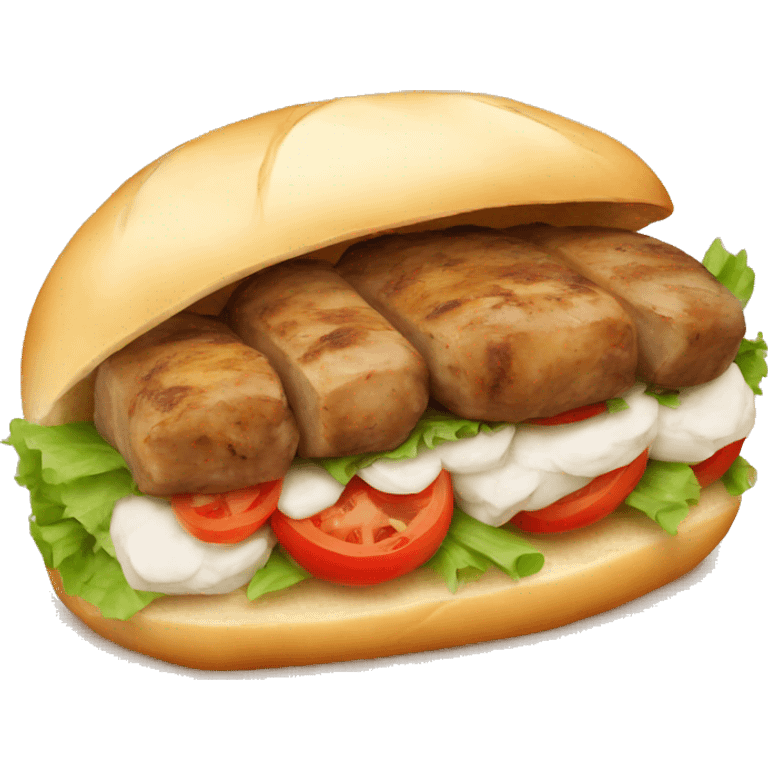 turkish kebab in a round bread emoji