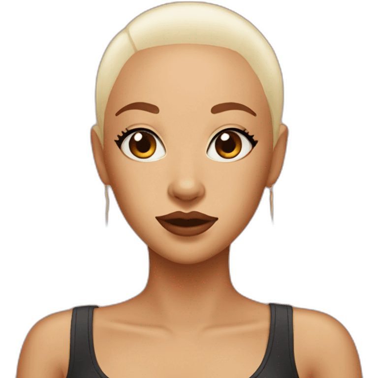 doja cat with shaved head emoji