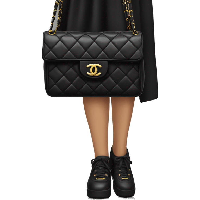 Black Chanel bag emoji