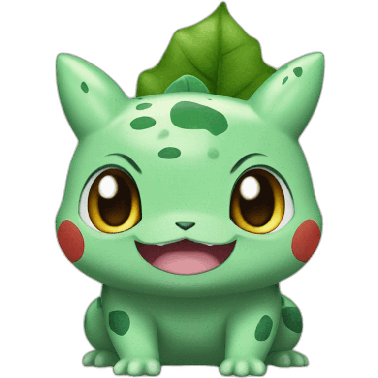 bulbasaur mixed with pikachu emoji