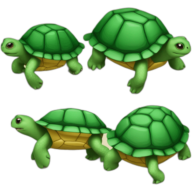 2 tortues emoji