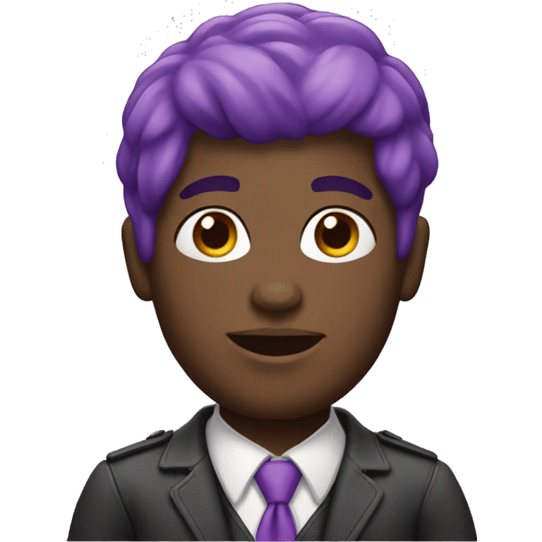 Gay black person with purple hair emoji