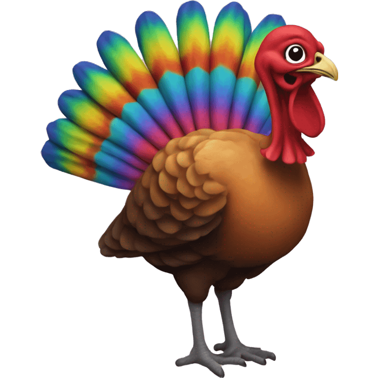 Tye dye turkey  emoji