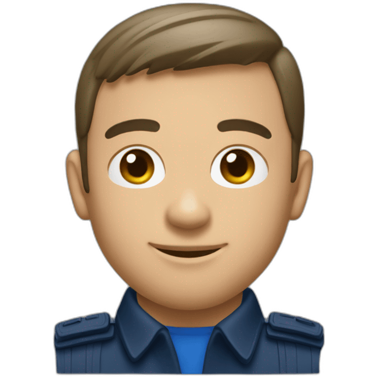 French gendarmerie male with blue polo emoji