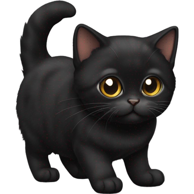 Black munchkin cat emoji