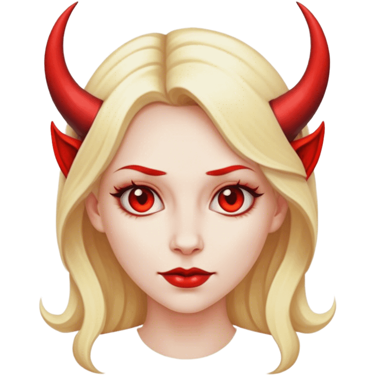 Blonde Lady devil  emoji